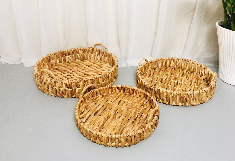 Set of 3 Round Hyacinth Trays